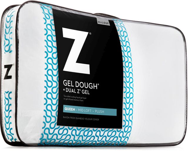 Malouf® Z Gel Dough® + Dual Z™ Gel Mid Loft Queen Pillow 6