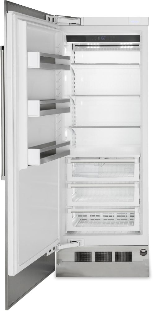 Viking® 7 Series 16.1 Cu. Ft. Cast Black Fully Integrated Left Hinge All Freezer with 5/7 Series Panel 1