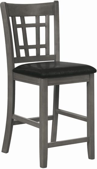 Coaster® Lavon Set of 2 Medium Grey Upholstered Counter Height Chairs