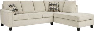 Signature Design by Ashley® Abinger 2-Piece Natural Sleeper Sectional with Chaise
