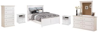 Signature Design by Ashley® Bostwick Shoals 6-Piece White Queen Panel Bed Set