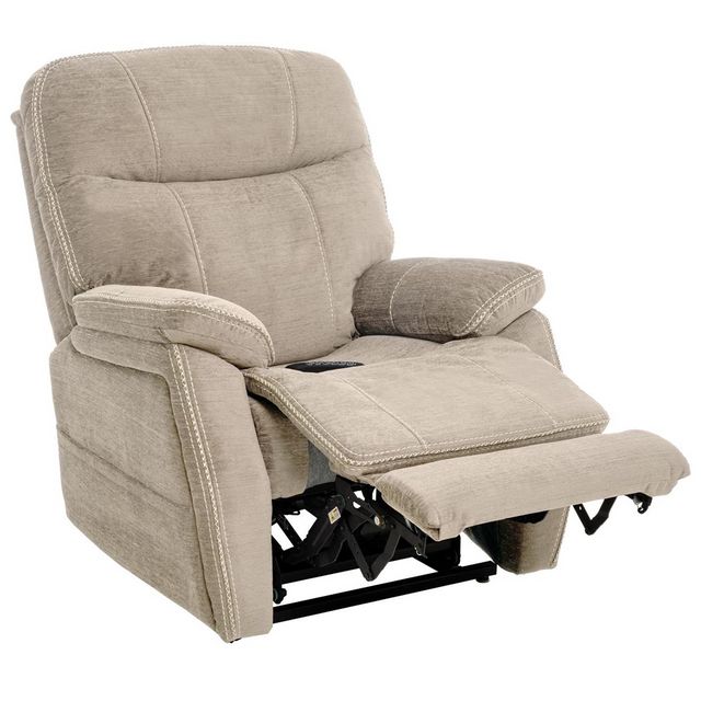 Mega Motion Velvety Natural Power Reclining Lay-Flat Lift Chair with Heat-2