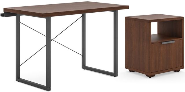 homestyles® Merge Brown Desk with File Cabinet