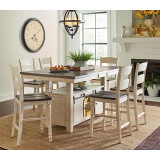 Jofran Madison County Counter Height Table and 8 Counter Stools