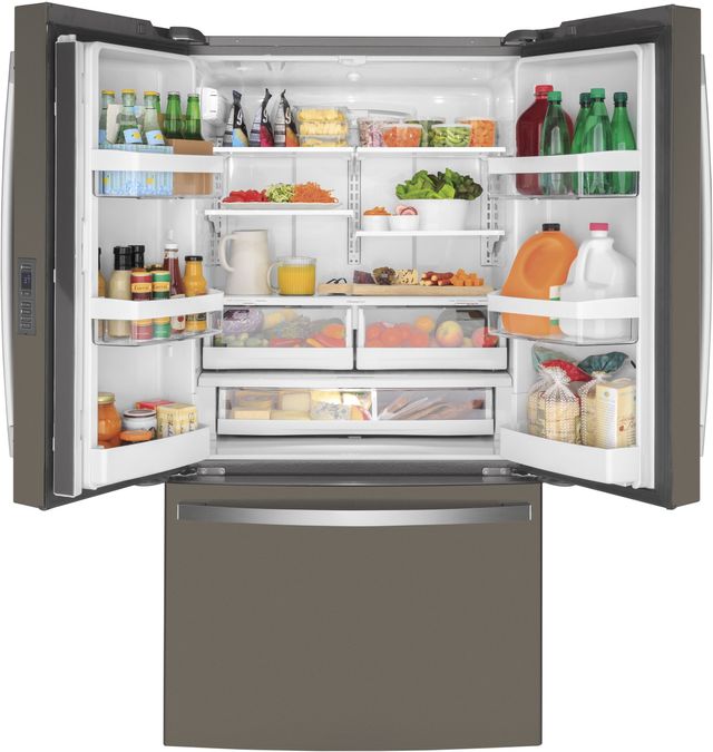 GE® 23.1 Cu. Ft. Fingerprint Resistant Slate Counter Depth French Door Refrigerator 2