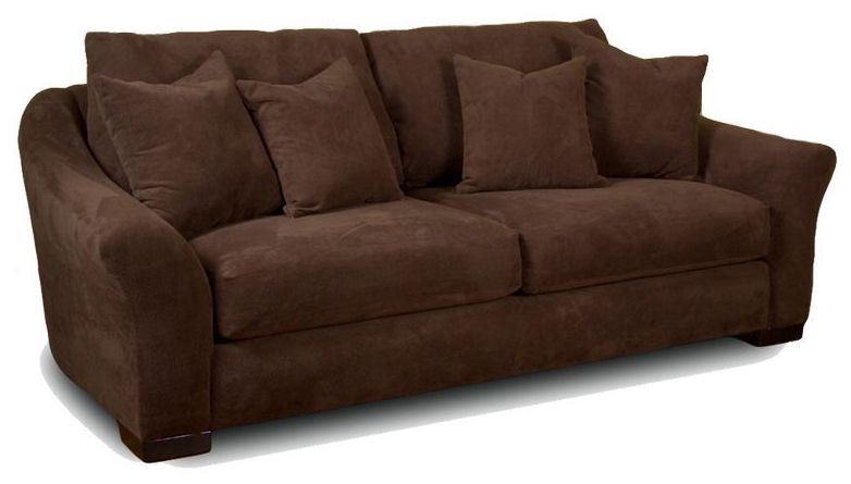 Intermountain Furniture 1155 Sharpee Beluga Cumulus Sofa with 4 Pillows