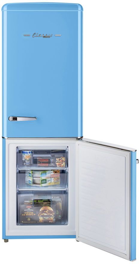 Unique® Appliances Classic Retro 7.0 Cu. Ft. Robin Egg Blue Counter Depth Freestanding Bottom Freezer Refrigerator 2
