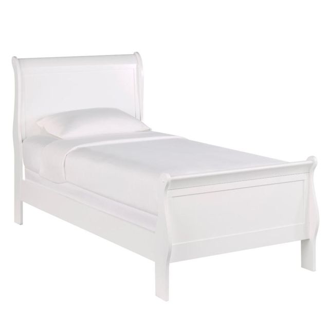 Homelegance Mayville White Youth Twin Sleigh Bed-0
