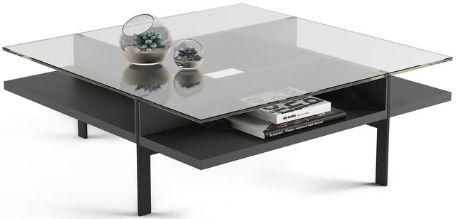 BDI Terrace™ Charcoal Stained Ash Square Coffee Table 1
