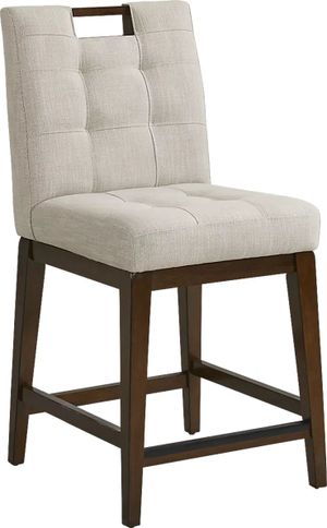 Walstead Place Beige Upholstered Counter Stool