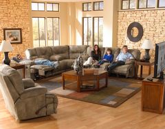 iAmerica Voyager Brandy Power Lay-Flat Reclining Sectional