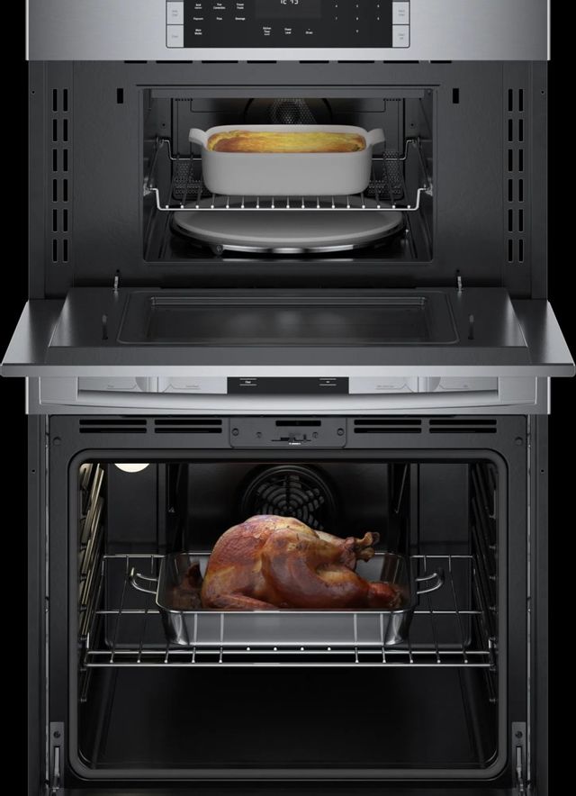 Bosch 500 Series 30" Stainless Steel Oven/Micro Combination Electric Wall Oven-2