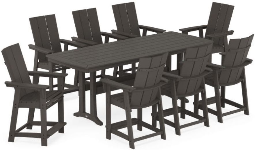 POLYWOOD Modern Adirondack 9 Piece Curveback Counter Set Roby S   57060006 27fb 4f81 A5c6 81e24a3cdeae 