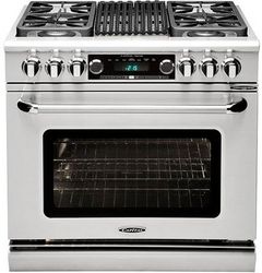 Capital Cooking Connoisseurian Series 36" Stainless Steel Pro Style Dual Fuel Range 