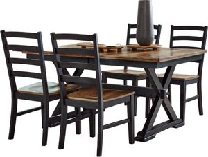 Signature Design by Ashley® Wildenauer 5-Piece Brown/Black Dining Table Set