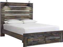 Signature Design by Ashley® Drystan Brown Queen Panel Bed with Storage Footboard P46254349