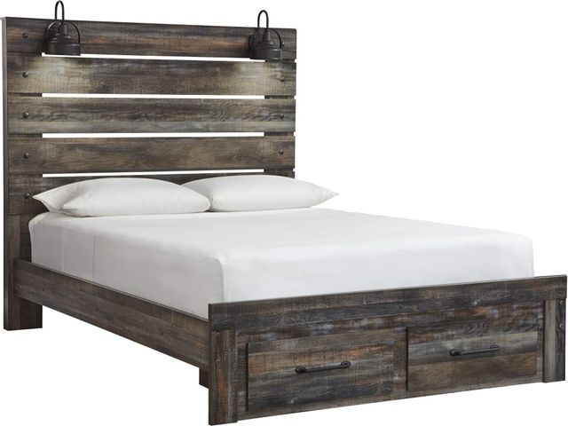 Signature Design by Ashley® Drystan Brown Queen Panel Bed with Storage Footboard P46254349-0