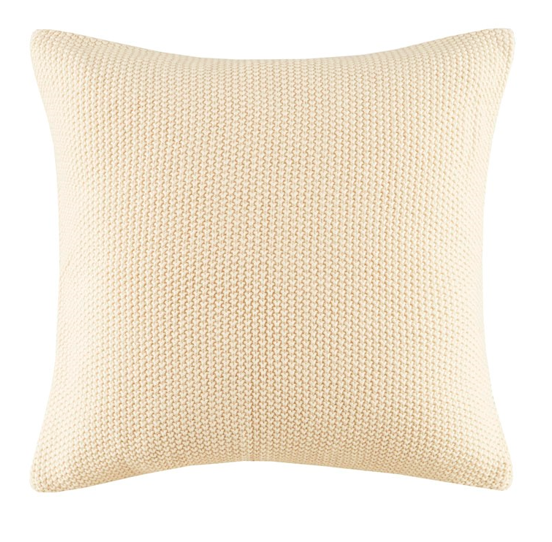 Olliix by INK+IVY Bree Knit Ivory  20" x 20" Square Pillow Cover-0