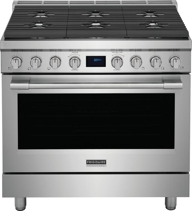 Frigidaire Professional® 36'' Stainless Steel Pro Style Dual Fuel Natural Gas Range