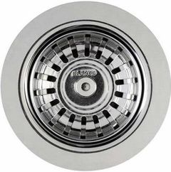 Blanco Polished Stainless Steel 3-1/2" Basket Strainer and Flange