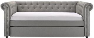 Crown Mark All Ellie Gray Upholstered Day Bed