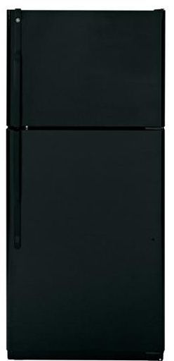 GE® ENERGY STAR® 18.0 Cu. Ft. Top Freezer Refrigerator-Black