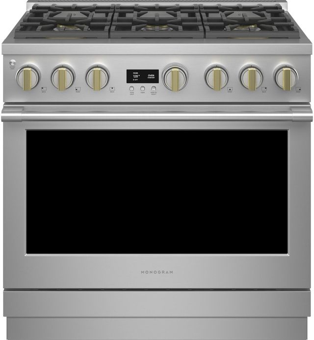 Monogram® Statement Collection 36" Stainless Steel Pro Style Gas Range-0