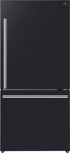 FORNO® Milano Espresso 17.2 Cu. Ft. Black Counter Depth  Bottom Freezer Refrigerator