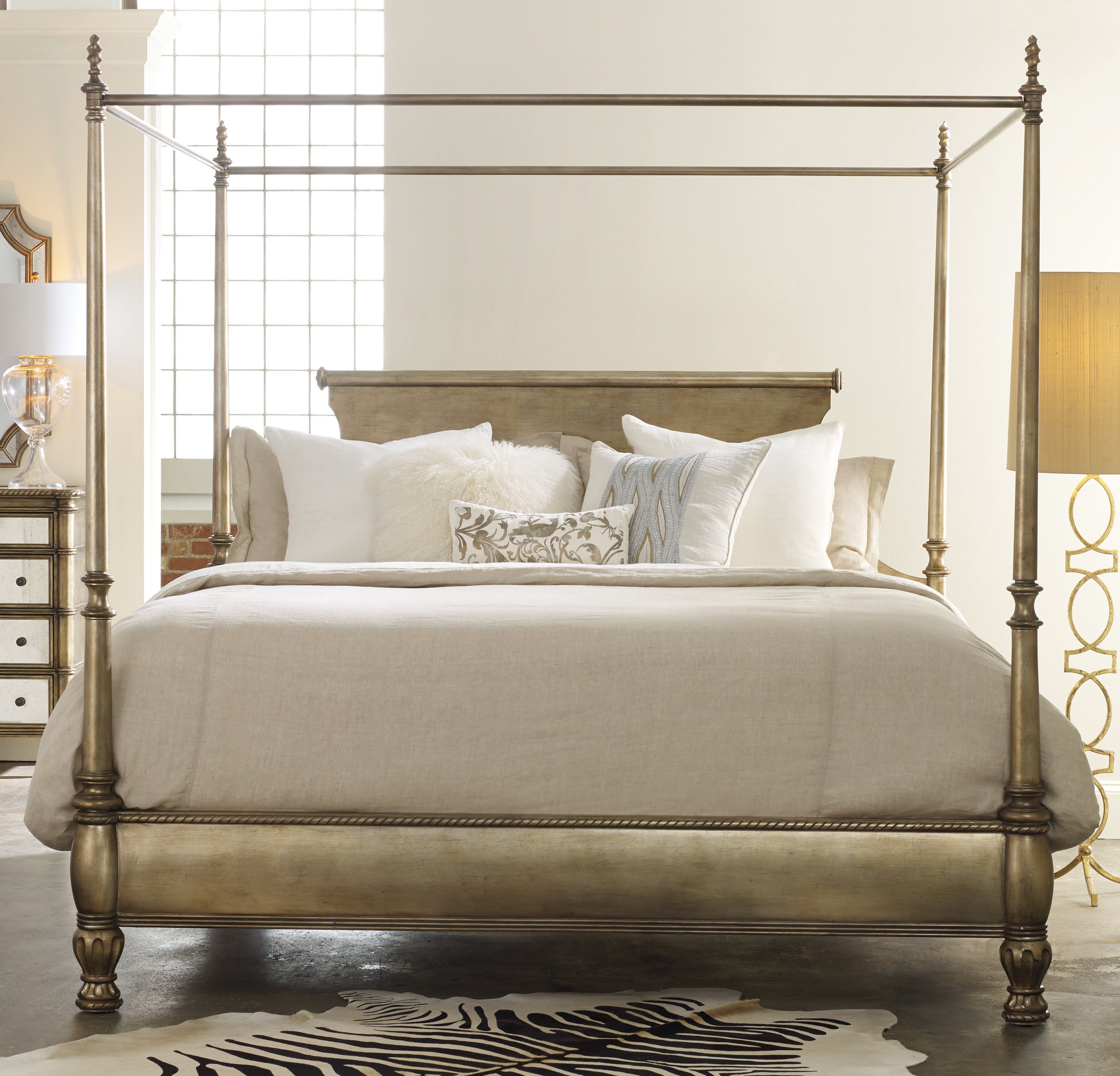 Hooker® Furniture Montage Gold King Canopy Bed