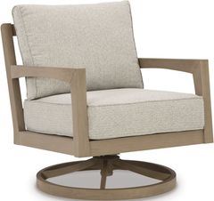 Signature Design by Ashley® Hallow Creek Driftwood Outdoor Swivel Lounge with Cushion
