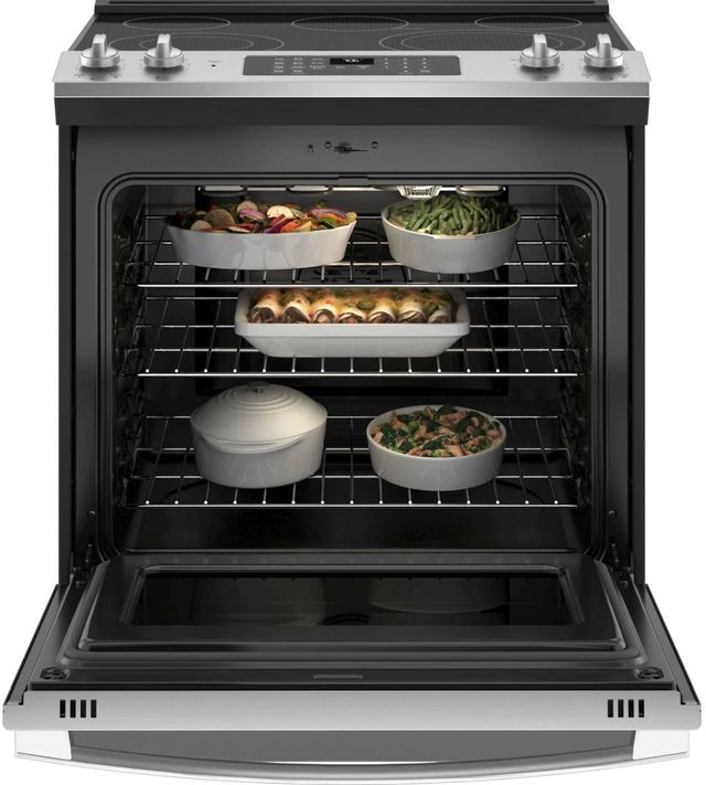GE® 30" Stainless Steel Slide In Electric Convection Range 12