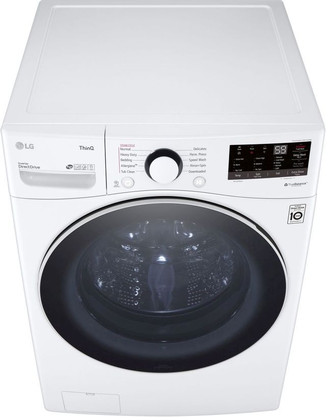 LG 5.2 Cu. Ft. White Ultra Large Capacity Smart Wi-Fi Enabled Front Load Washer 10