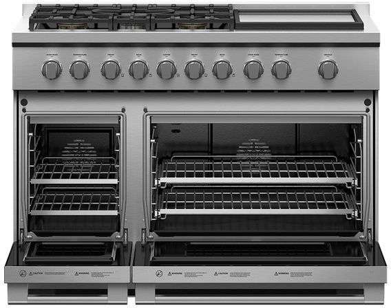 Fisher & Paykel Series 7 48" Stainless Steel Pro Style Liquid Propane Gas Range 1