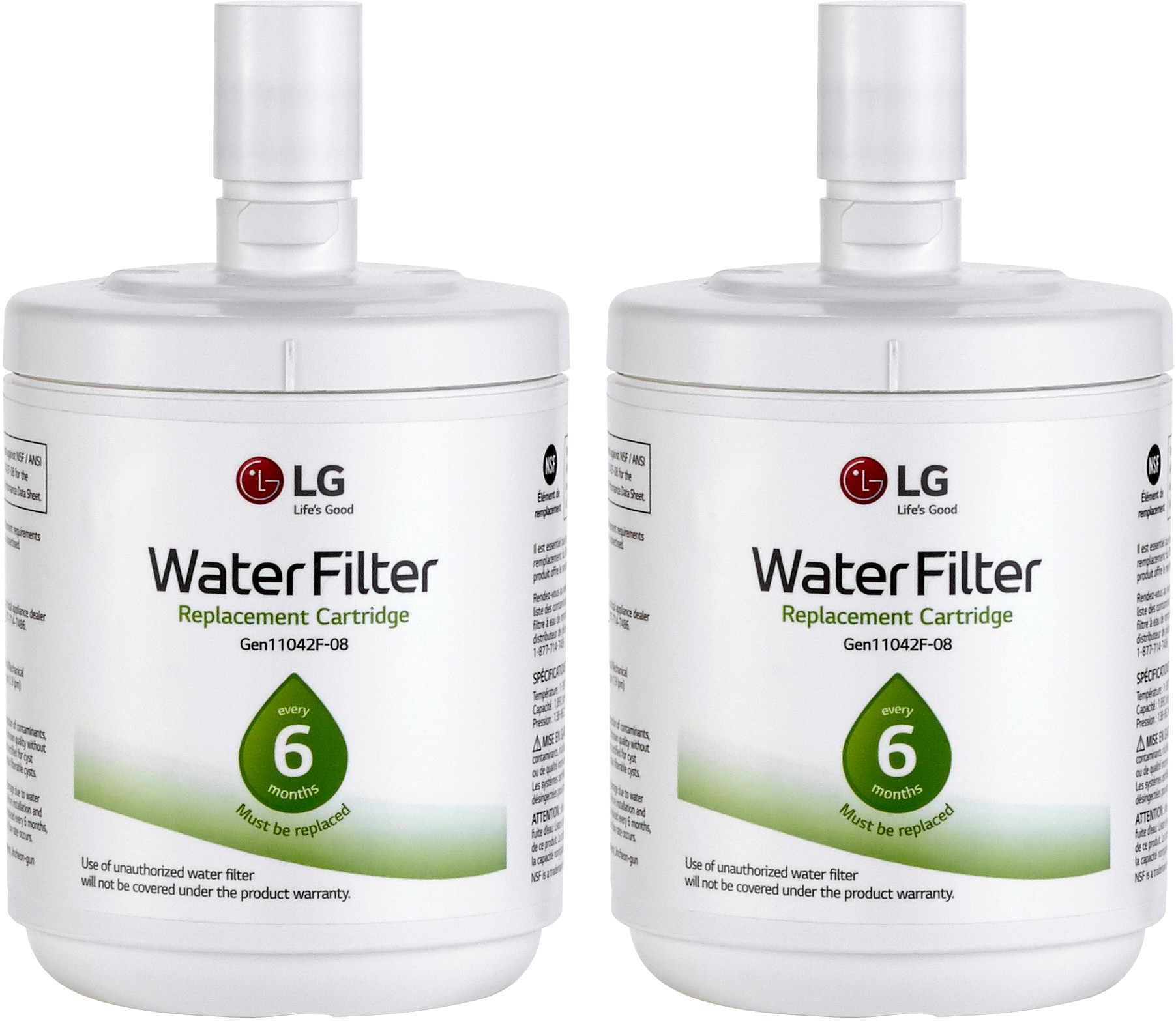 LG 500 Replacement Refrigerator Water Filter 2-Pack