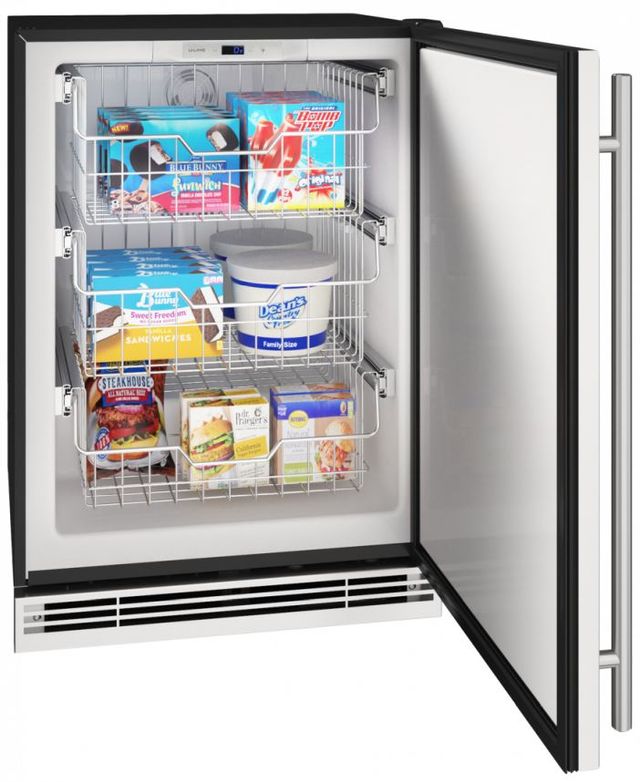 U-Line® 4.8 Cu. Ft. Stainless Solid Undercounter Convertible Freezer  4