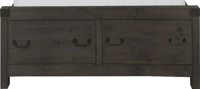 Magnussen Home® Abington Weathered Charcoal Queen Panel Storage Bed-3