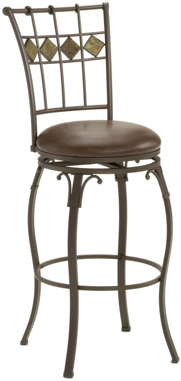 Hillsdale Furniture Lakeview Slate Back Swivel Counter Height Stool
