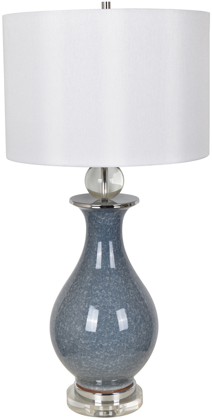 Crestview Collection Francis Blue Crackle Table Lamp