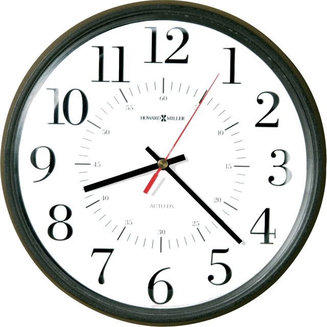 Howard Miller® Alton Matte Black Wall Clock