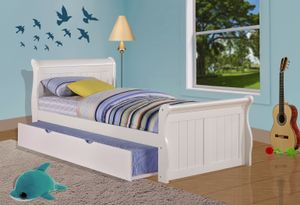 Donco Kids Twin Sleigh Bed With Trundle Bed