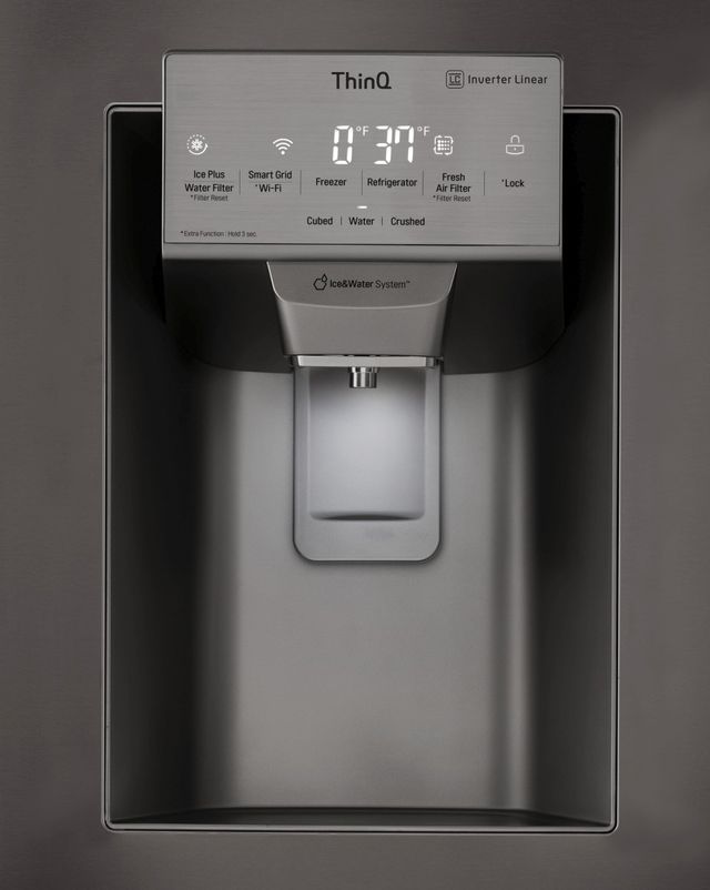 LG 26.2 Cu. Ft. PrintProof™ Black Stainless Steel French Door Refrigerator 8
