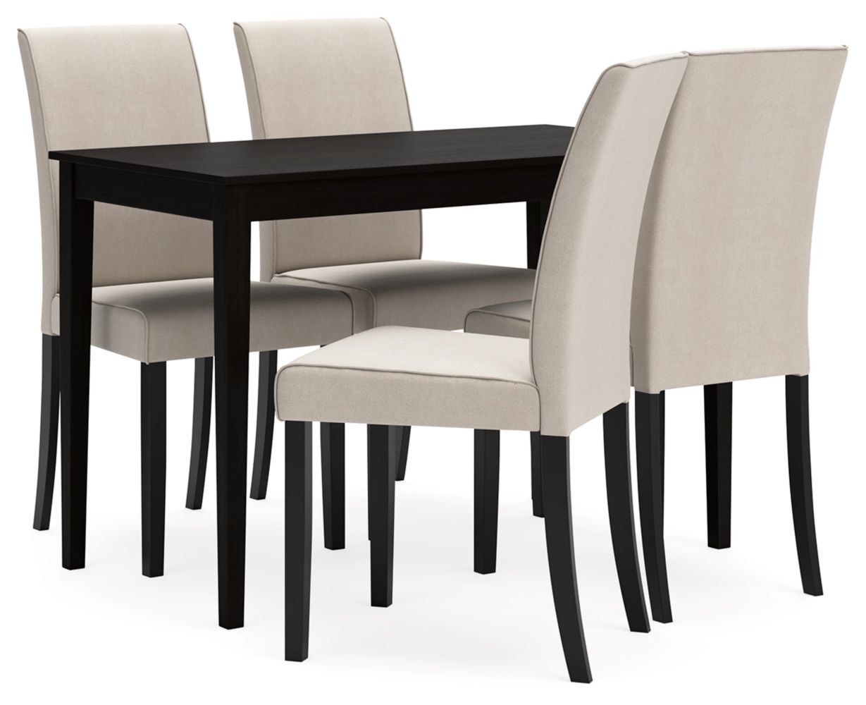 Signature Design by Ashley Kimonte 5 Piece Dark Brown Dining Set