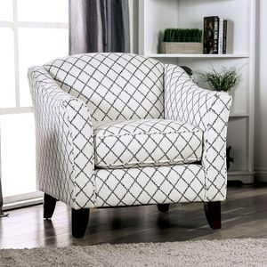 Furniture of America® Verne Gray/Ivory Diamond Chair