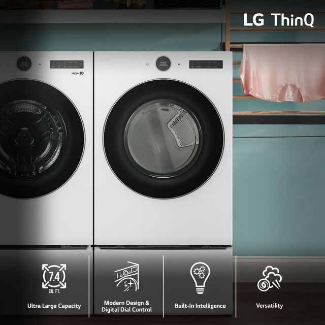 LG Smart 4.5 cu.ft. Font Load Washer and Electric Dryer pair w/  Steam Technology-3