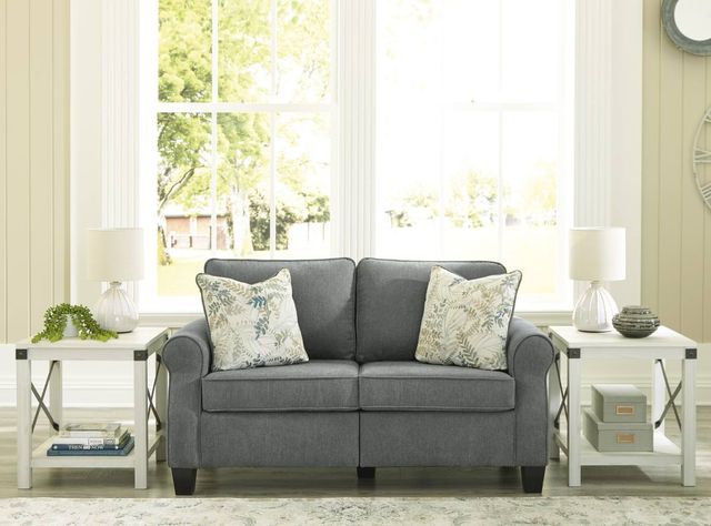 Signature Design by Ashley® Alessio Charcoal Loveseat 4
