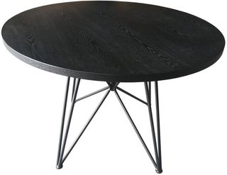 Coaster® Rennes Black/Gunmetal Round Dining Table 