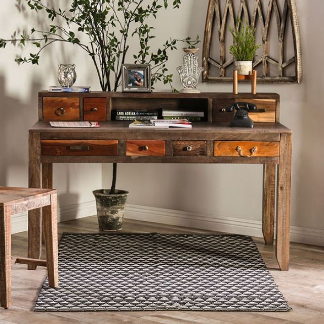 Furniture of America® Saffronwald Multi Brown Desk | Kusel's Furniture ...