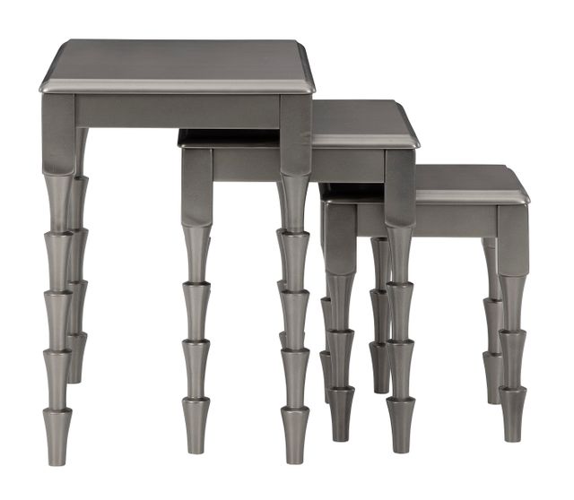 Signature Design by Ashley® Larkendale Set of 3 Metallic Gray Accent Table-2