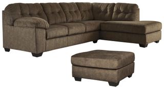 Signature Design by Ashley® Accrington 3-Piece Earth Sectional with Ottoman Set