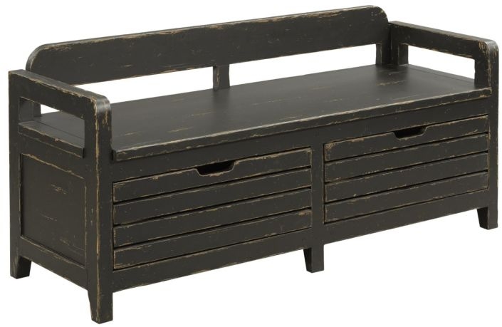 Kincaid Furniture Mill House Anvil Black Engold Bed End Bench